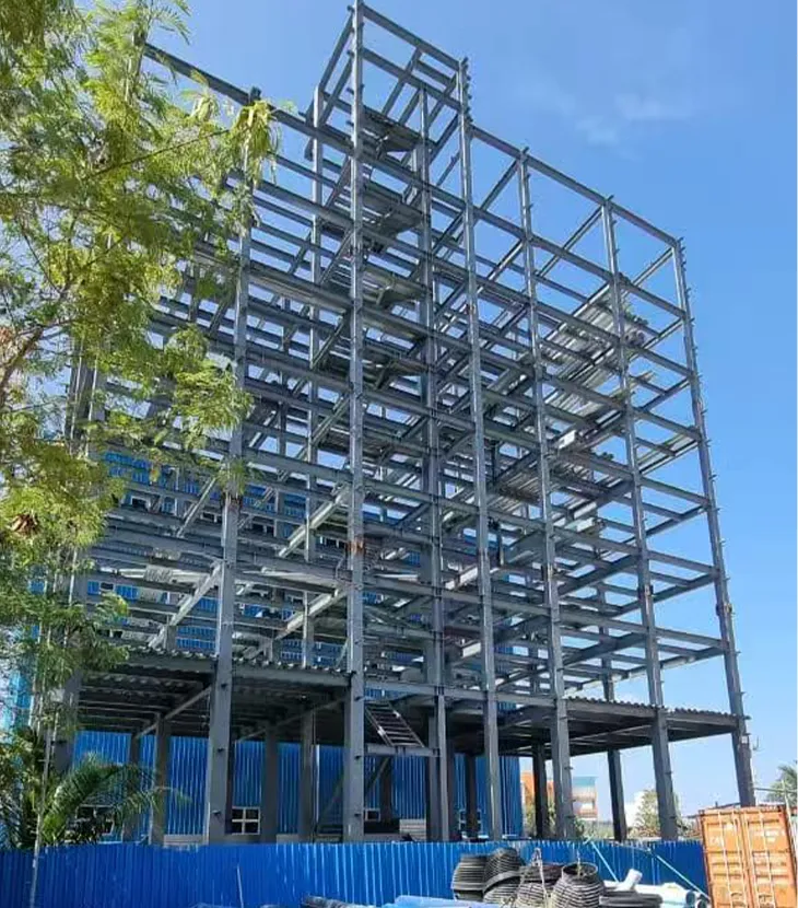 The seven-story building in Maldives